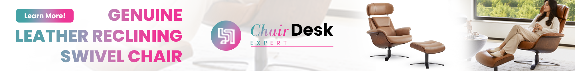 CHITA Genuine Leather Reclining Swivel Chair