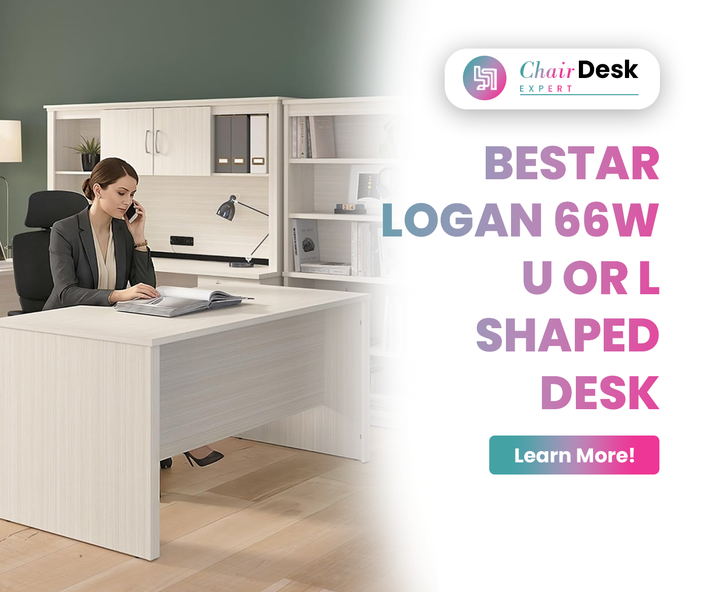 Bestar Logan 66W U or L-Shaped