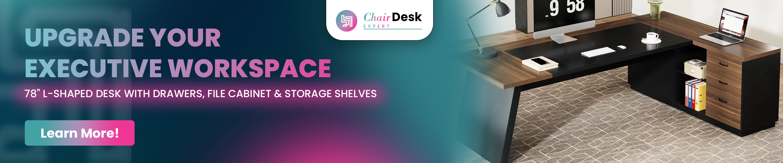 Tribesigns 78" L-Shaped Executive Desk