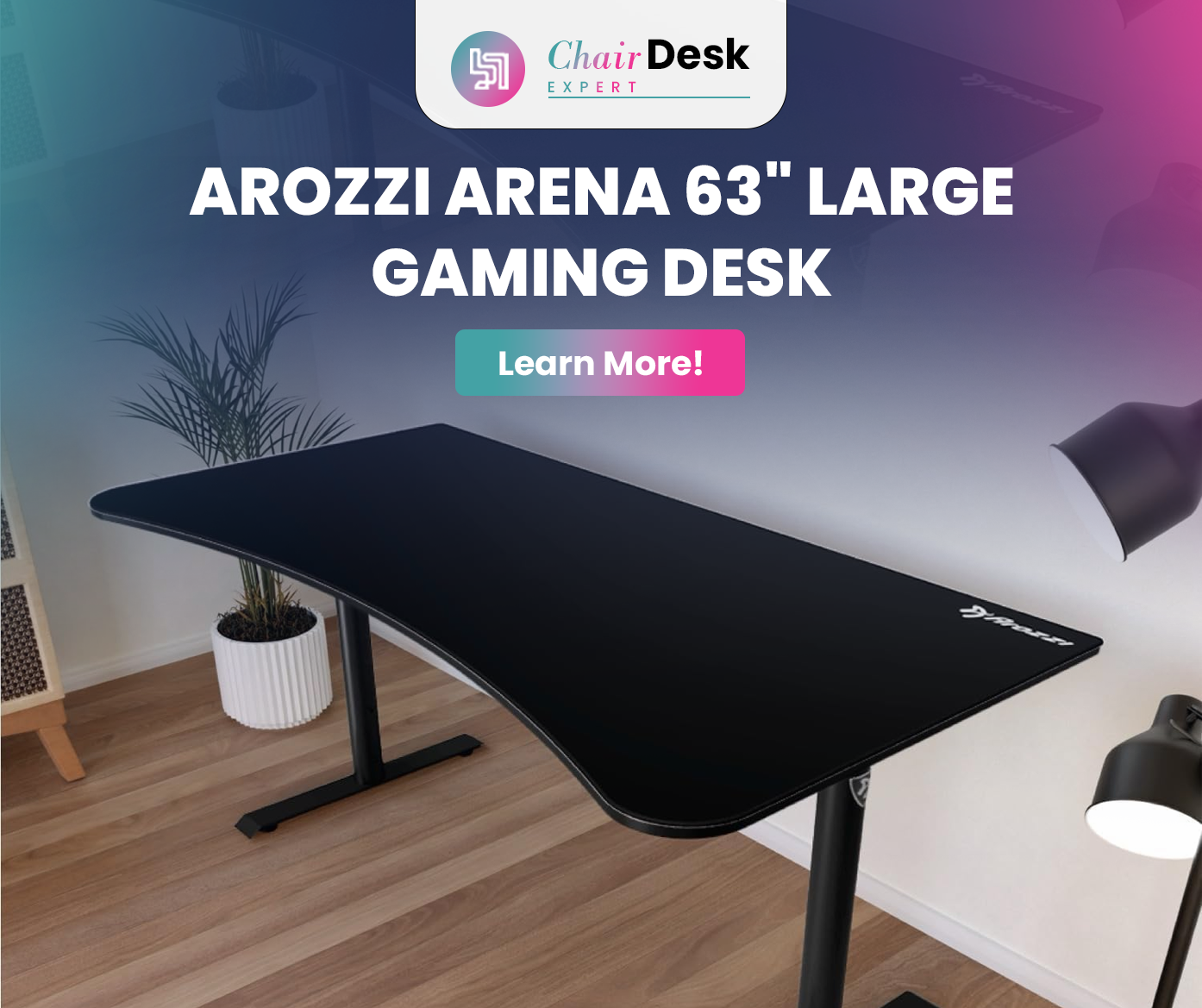 Arozzi Arena Large Gamer Desk