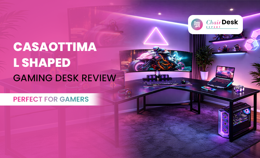 Casaottima L-Shaped Gaming Desk Review |Perfect for Gamers