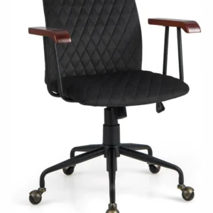 2: COSTWAY Velvet Office Chair, Upholstered Home Leisure Chair