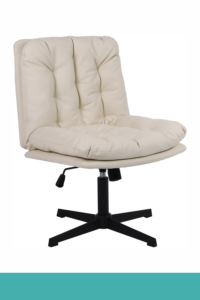 High-back Armless Home Office Chair: