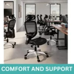 Office Chair, Ergonomic Desk Chair with Adjustable Lumbar Suppor